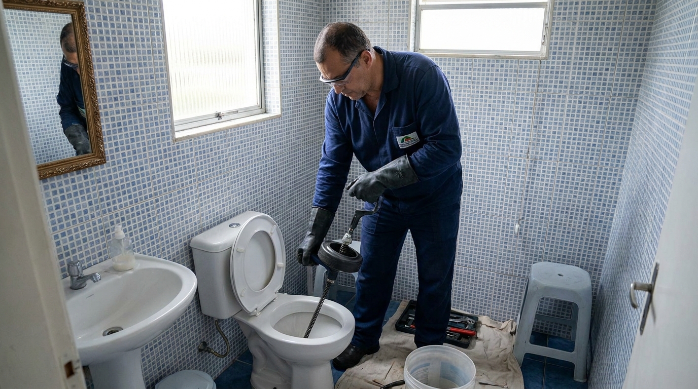 Desentupimento de vaso profissional em Sete Lagoas‑MG
