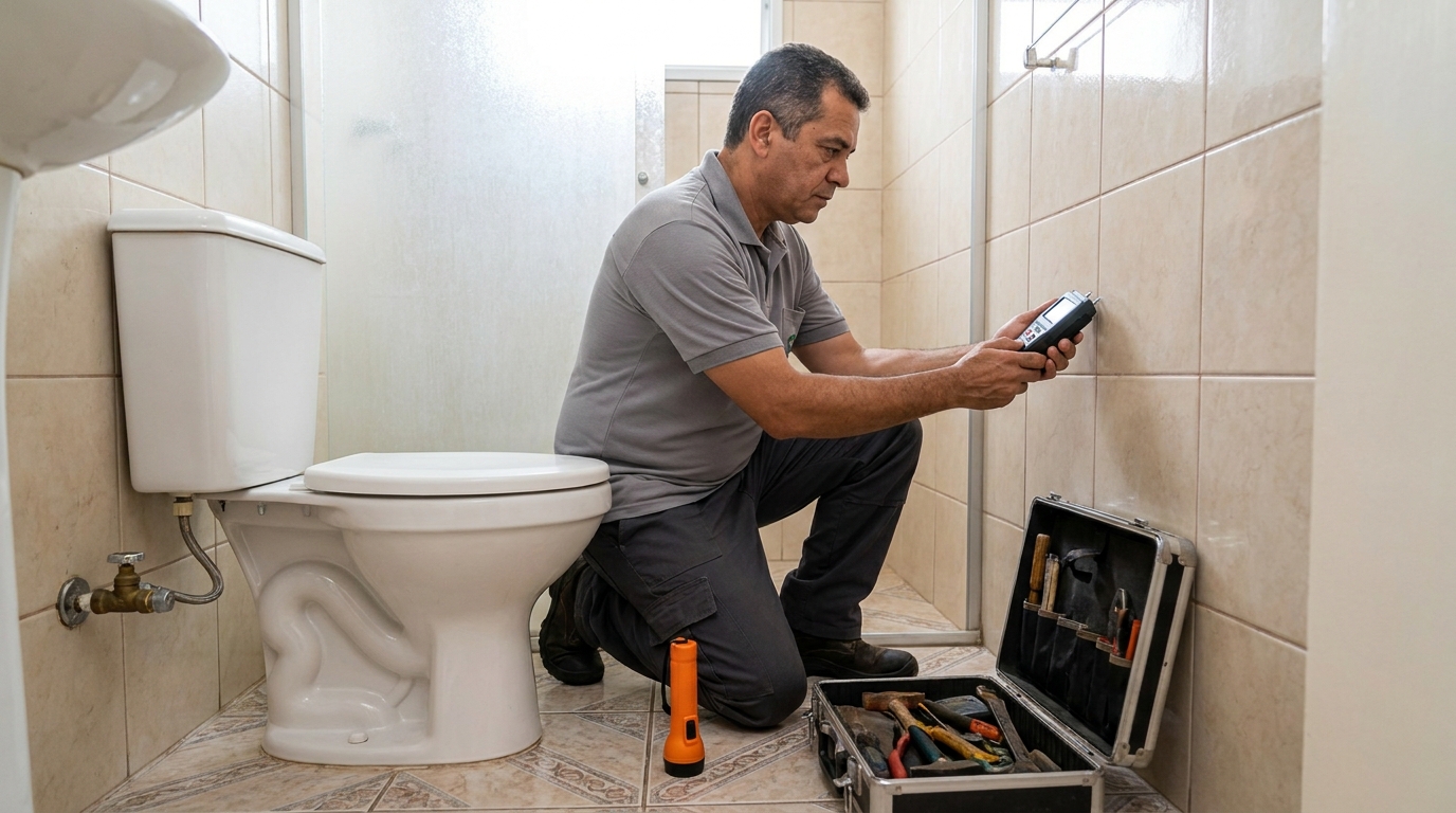 Técnico de caça vazamento com detector em Sete Lagoas‑MG